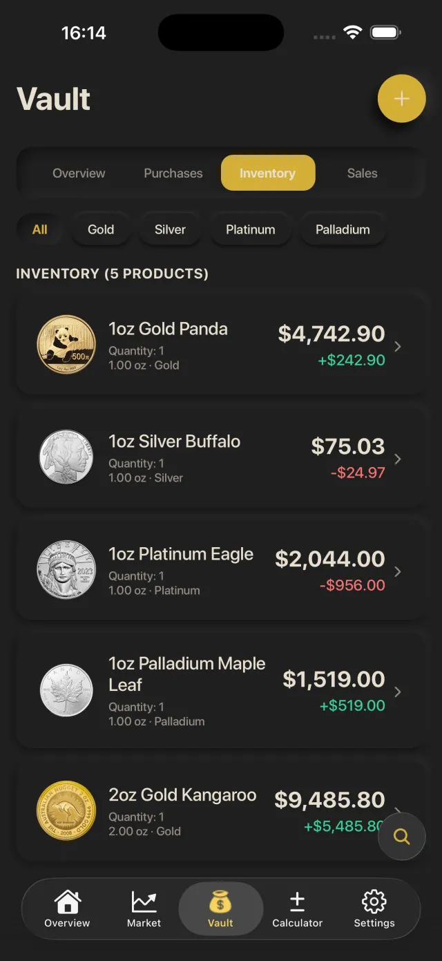 Vault storage